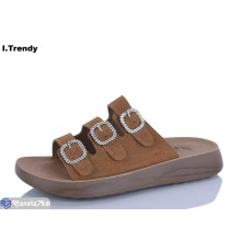 Шлепки жіночі на літо (8 пар р.36-41) коричневий  "Trendy"