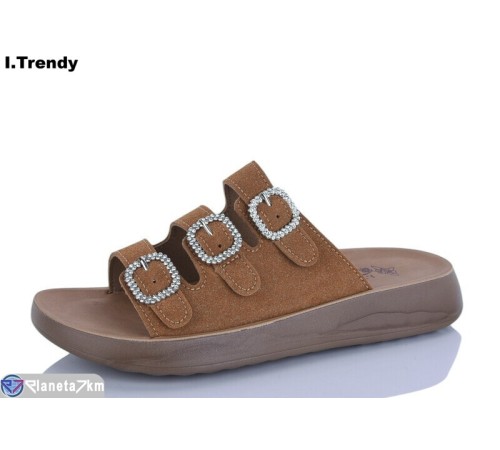 Шлепки жіночі на літо (8 пар р.36-41) коричневий  "Trendy"