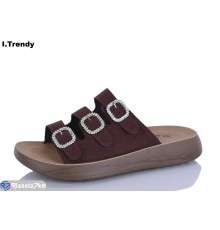 Шлепки жіночі на літо (8 пар р.36-41) коричневий  "Trendy"