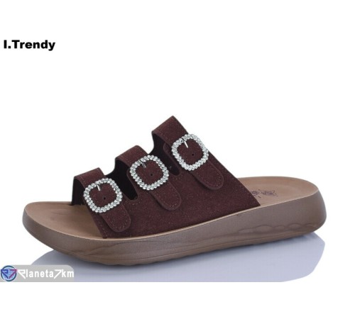 Шлепки жіночі на літо (8 пар р.36-41) коричневий  "Trendy"