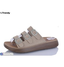 Шлепки жіночі на літо (8 пар р.36-41) бежевий  "Trendy"