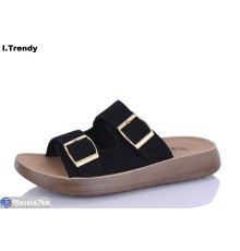 Шлепки жіночі на літо (8 пар р.36-41) чорний  "Trendy"