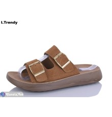 Шлепки жіночі на літо (8 пар р.36-41) camel  "Trendy"