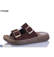 Шлепки жіночі на літо (8 пар р.36-41) коричневий  "Trendy"
