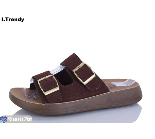 Шлепки жіночі на літо (8 пар р.36-41) коричневий  "Trendy"