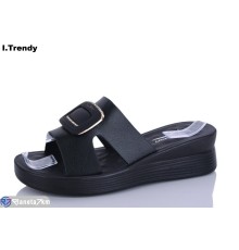 Шлепки жіночі на літо (8 пар р.36-41) чорний  "Trendy"