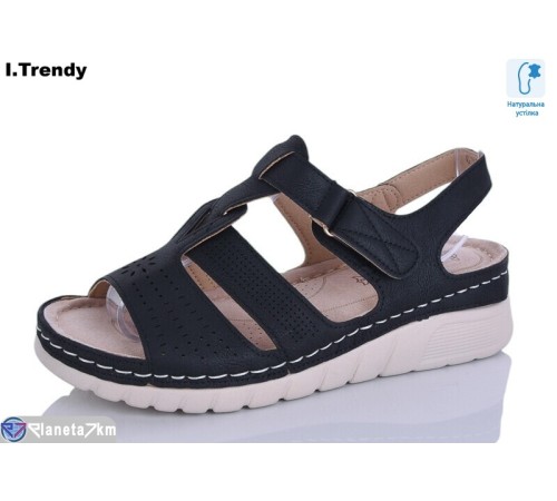 Босоніжки жіночі на літо (8 пар р.37-42) чорний  "Trendy"