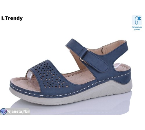 Босоніжки жіночі на літо (8 пар р.37-42) синій  "Trendy"