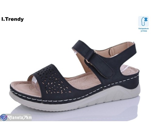 Босоніжки жіночі на літо (8 пар р.37-42) чорний  "Trendy"