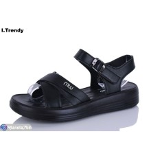 Босоніжки жіночі на літо (8 пар р.36-41) чорний  "Trendy"