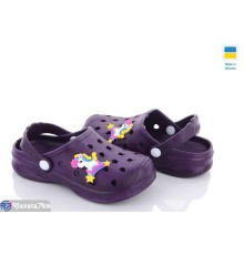 Кроки дитячі на літо (6 пар р.24-33) фіолетовий  "LEO"