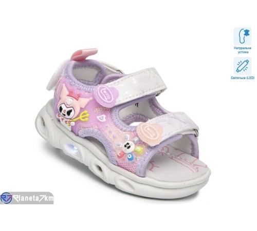 Дитячі босоніжки на літо (8 пар р.21-26) фіолетовий  "TOMMY"