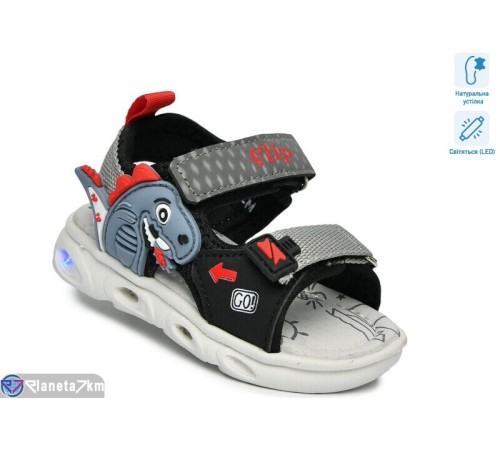 Сандалі дитячі на літо (8 пар р.21-26) сірий  "TOMMY"