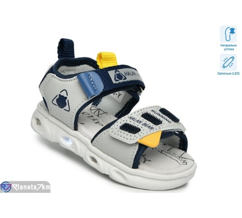 Сандалі дитячі на літо (8 пар р.21-26) сірий  "TOMMY"