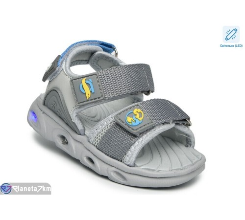 Сандалі дитячі на літо (8 пар р.21-26) сірий  "TOMMY"