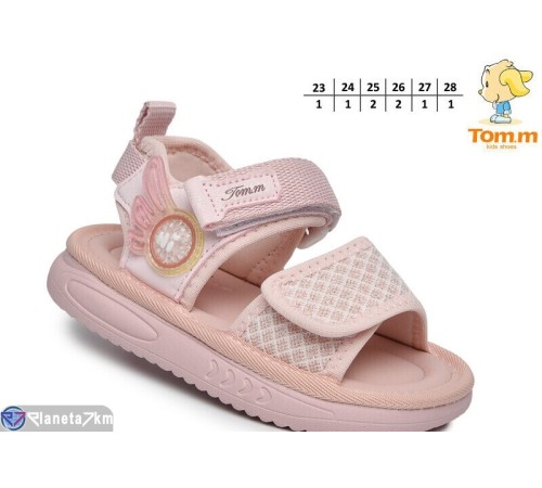 Дитячі босоніжки на літо (8 пар р.23-28) рожевий  "TOMMY"