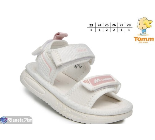 Дитячі босоніжки на літо (8 пар р.23-28) білий  "TOMMY"