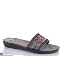 Шлепки жіночі на літо (6 пар р.36-40) синій  "Fuggo"