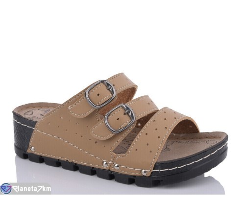 Шлепки жіночі на літо (6 пар р.36-40) коричневий  "Fuggo"