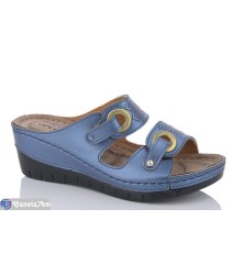 Шлепки жіночі на літо (6 пар р.36-40) синій  "Fuggo"