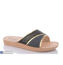 Шлепки жіночі на літо (6 пар р.36-40) чорний  "Fuggo"