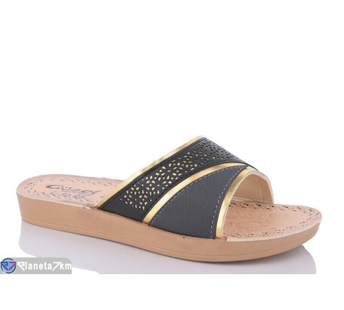 Шлепки жіночі на літо (6 пар р.36-40) чорний  "Fuggo"