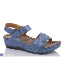 Босоніжки жіночі на літо (6 пар р.36-40) синій  "Fuggo"