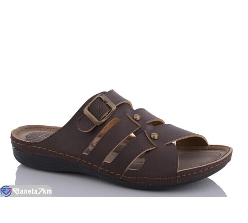 Шлепки чоловічі на літо (6 пар р.40-45) коричневий  "Fuggo"