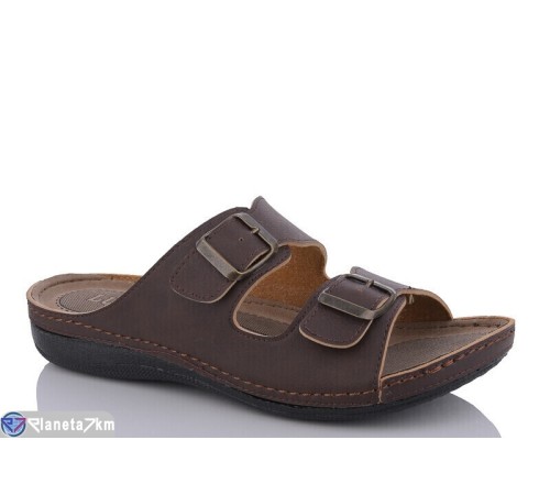 Шлепки чоловічі на літо (6 пар р.40-45) коричневий  "Fuggo"