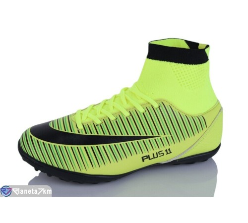 Футбольне взуття дитяче на весну/осінь (8 пар р.36-39) зелений  "FIESTA"