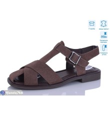 Босоніжки жіночі на літо (8 пар р.36-41) коричневий  "Lilin"