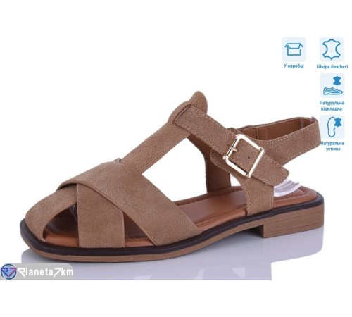 Босоніжки жіночі на літо (8 пар р.36-41) коричневий  "Lilin"