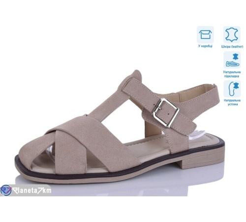 Босоніжки жіночі на літо (8 пар р.36-41) бежевий  "Lilin"