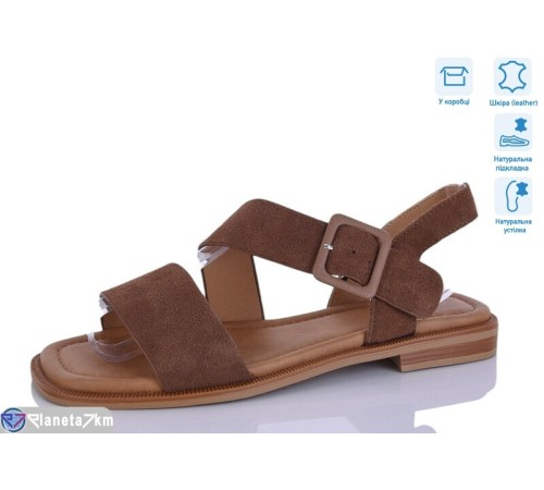 Босоніжки жіночі на літо (8 пар р.36-41) коричневий  "Lilin"