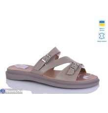 Шлепки жіночі на літо (6 пар р.37-41) коричневий  "LIKA"