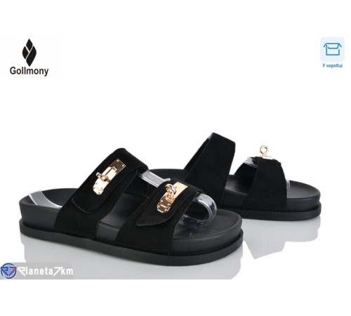 Шлепки жіночі на літо (8 пар р.36-41) чорний  "Gollmony"