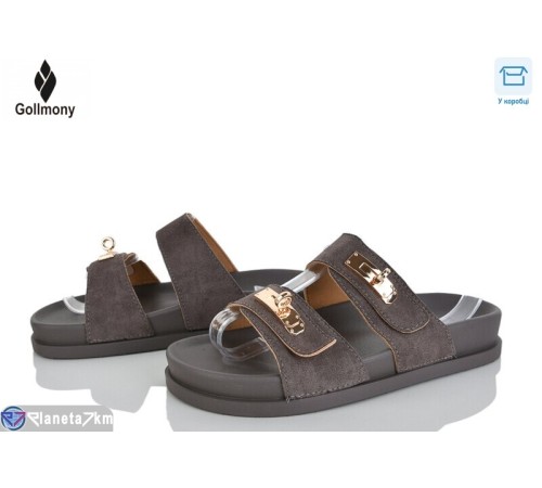 Шлепки жіночі на літо (8 пар р.36-41) сірий  "Gollmony"