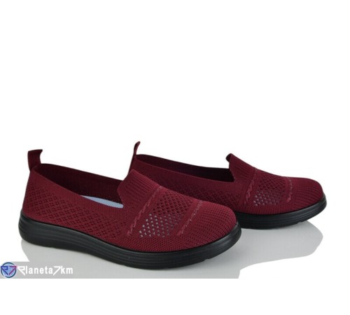 Туфлі жіночі на літо (8 пар р.37-42) бордовий  "KULIBABA"