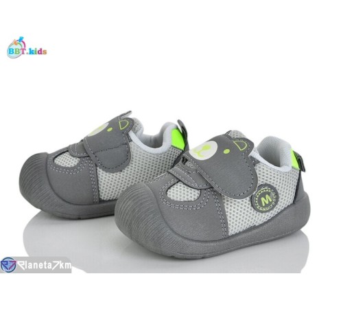 Дитячі кросівки на весну/осінь (12 пар р.18-23) сірий  "BBT"