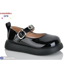 Дитячі туфлі на весну/осінь (8 пар р.22-27) чорний  "GFB-Канарейка"