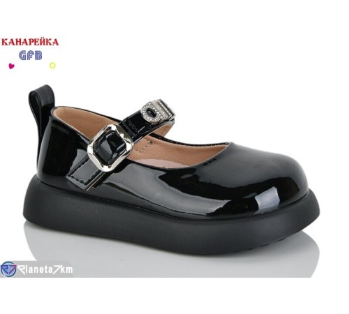 Дитячі туфлі на весну/осінь (8 пар р.22-27) чорний  "GFB-Канарейка"