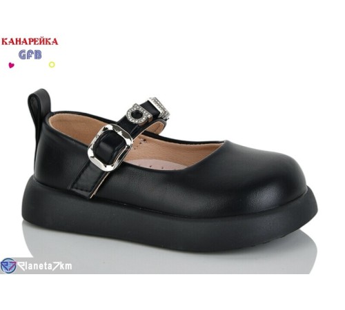 Дитячі туфлі на весну/осінь (8 пар р.22-27) чорний  "GFB-Канарейка"