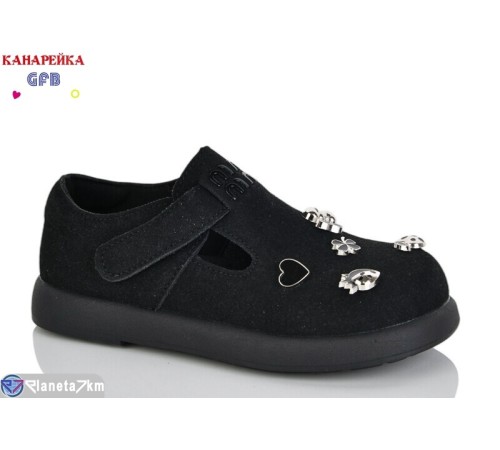 Дитячі туфлі на весну/осінь (8 пар р.28-33) чорний  "GFB-Канарейка"
