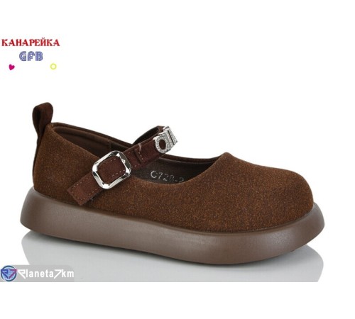 Дитячі туфлі на весну/осінь (8 пар р.28-33) коричневий  "GFB-Канарейка"