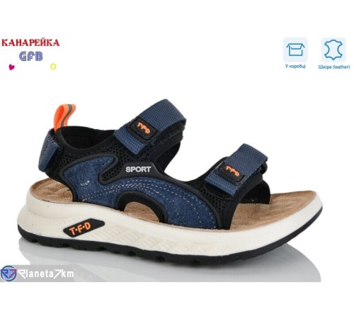 Сандалі дитячі на весну/осінь (8 пар р.27-32) синій  "GFB-Канарейка"