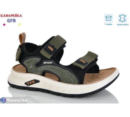 Сандалі дитячі на весну/осінь (8 пар р.27-32) зелений  "GFB-Канарейка"