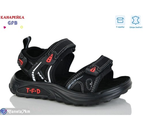 Сандалі дитячі на весну/осінь (8 пар р.27-32) чорний  "GFB-Канарейка"