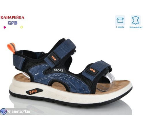 Сандалі дитячі на весну/осінь (8 пар р.32-37) синій  "GFB-Канарейка"