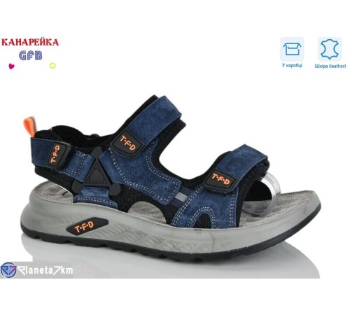 Сандалі дитячі на весну/осінь (8 пар р.32-37) синій  "GFB-Канарейка"