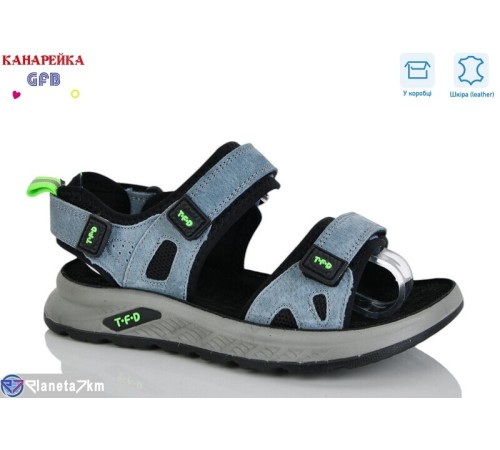 Сандалі дитячі на весну/осінь (8 пар р.32-37) блакитний  "GFB-Канарейка"